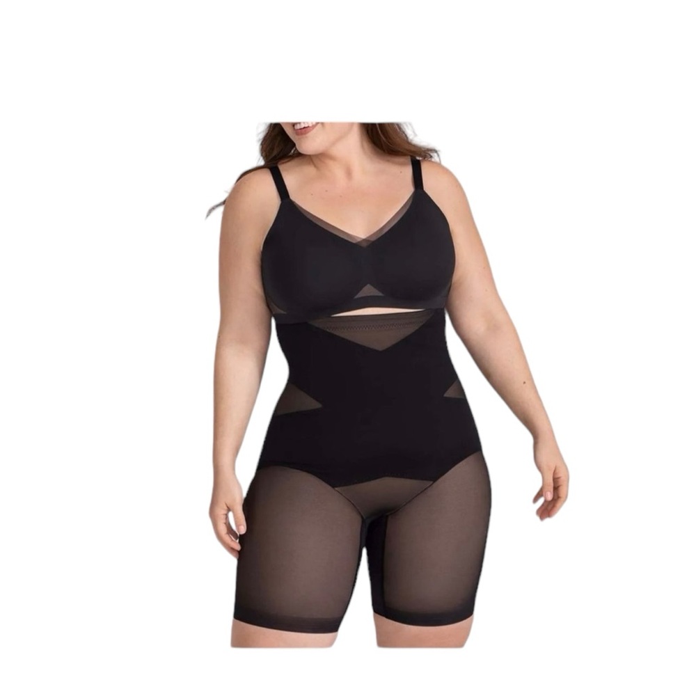 HONEYLOVE Women’s Shapewear Super Power Shorts w/Straps Black Size L NWOT